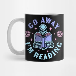 Go Away I'm Reading - Skeleton Reading Book Halloween Mug